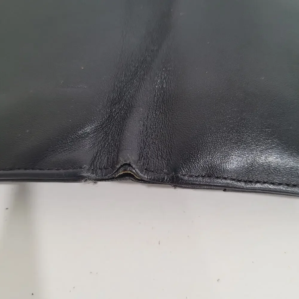 Montblanc Meisterstuck Men's Leather Black Wallet Card Bill Holder Long Bifold